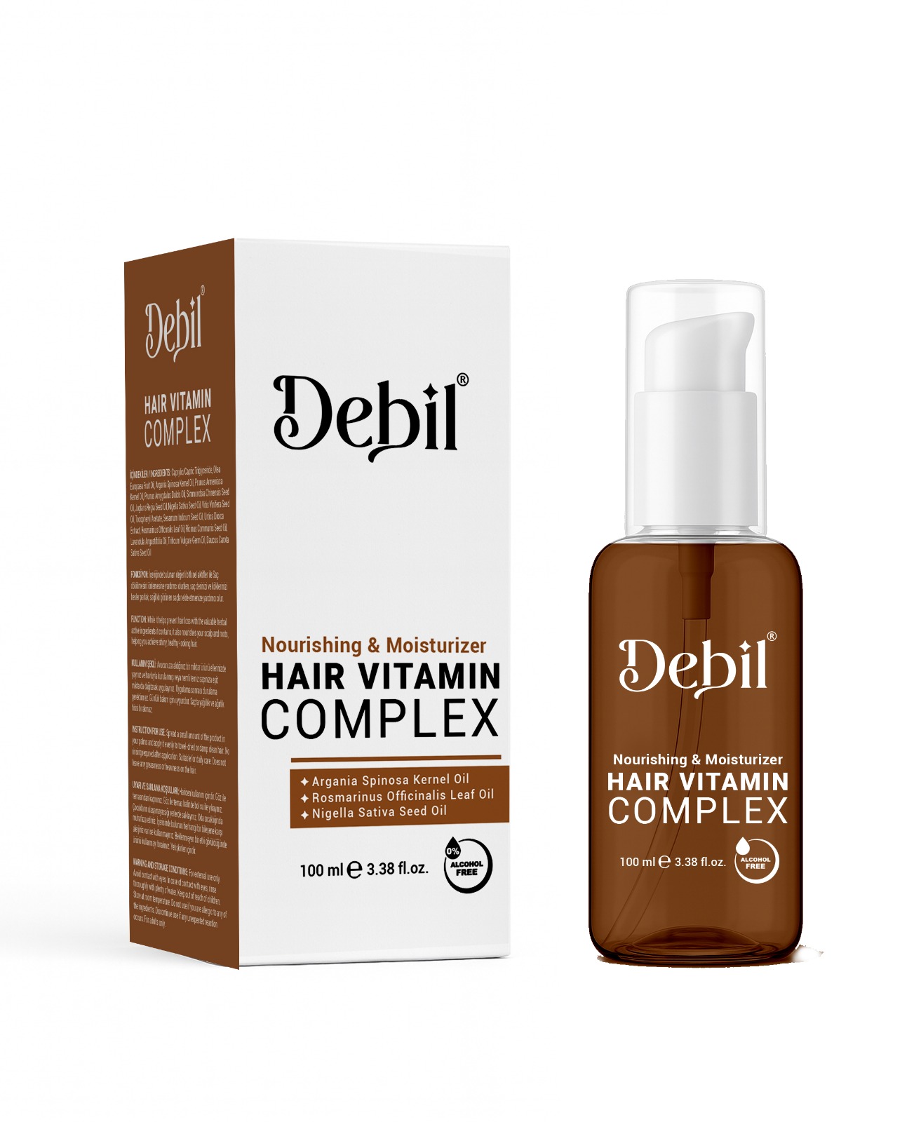 Debil Hair Vitamin Complex – Bitkisel Yağ Karışımlı Besleyici Saç Bakım Serumu